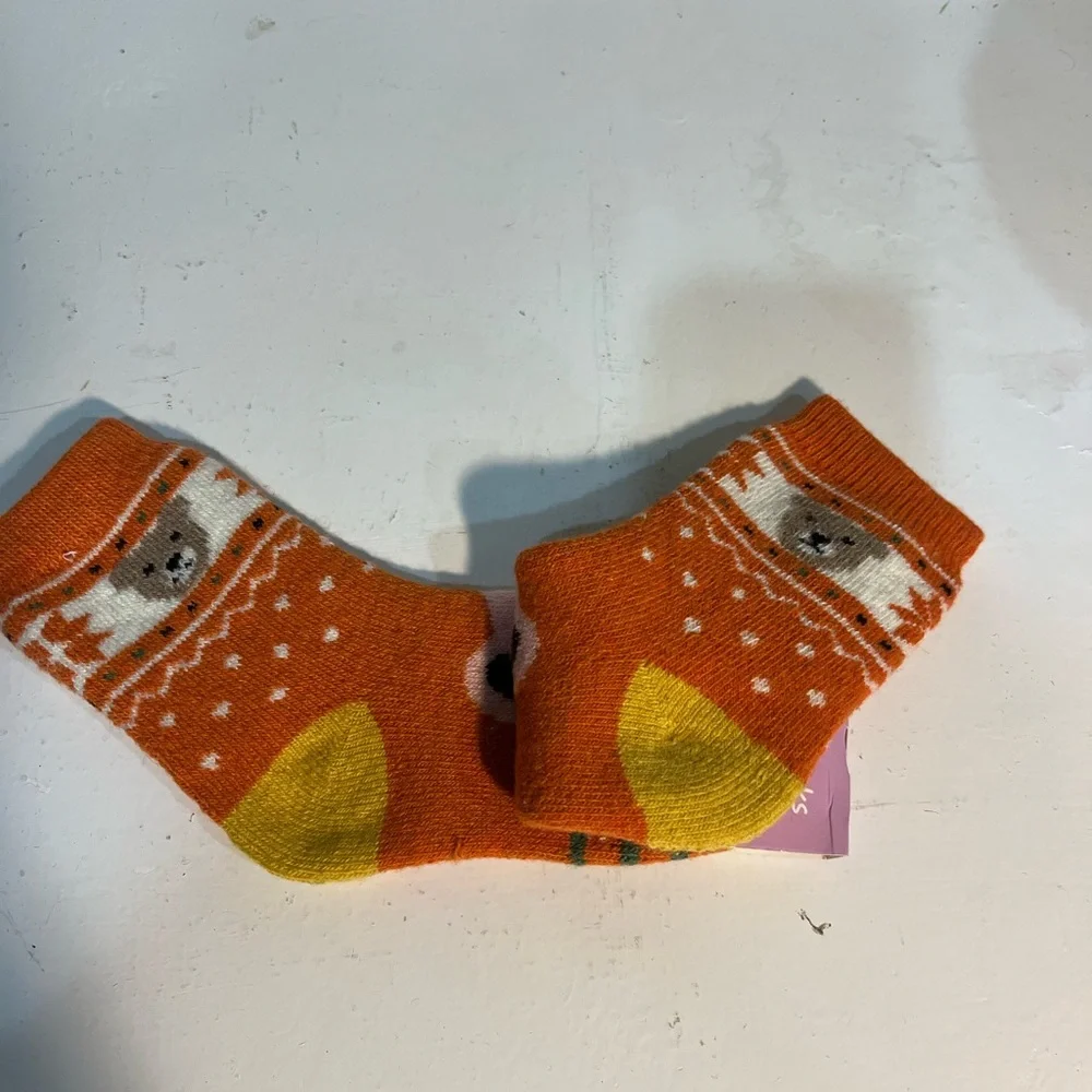 Kids Socks Winter Socks Wool Blend Teddy Bears NEW